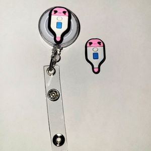 Thermometer Retractable Badge & Jibbitz Charm